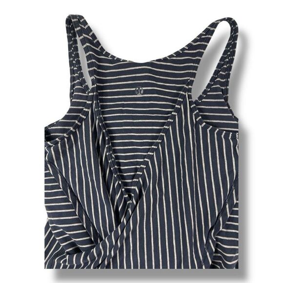 Lululemon Vita Striped Racer Tank Top Size 6 - Picture 6 of 7